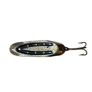 J Rustowicz No 2 Sockeye Charger Fishing Soon Lure Blue Silver CW 1967 u